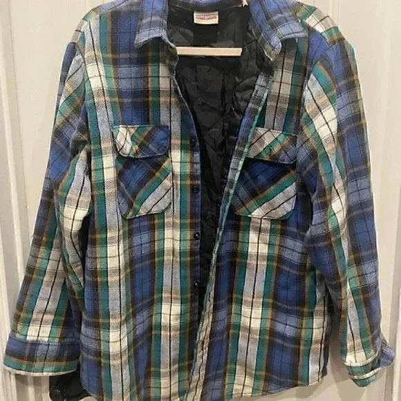 VINTAGE FIELD & STREAM QUILTED PLAID JACKET SIZE LARGE - Picture 1 of 3